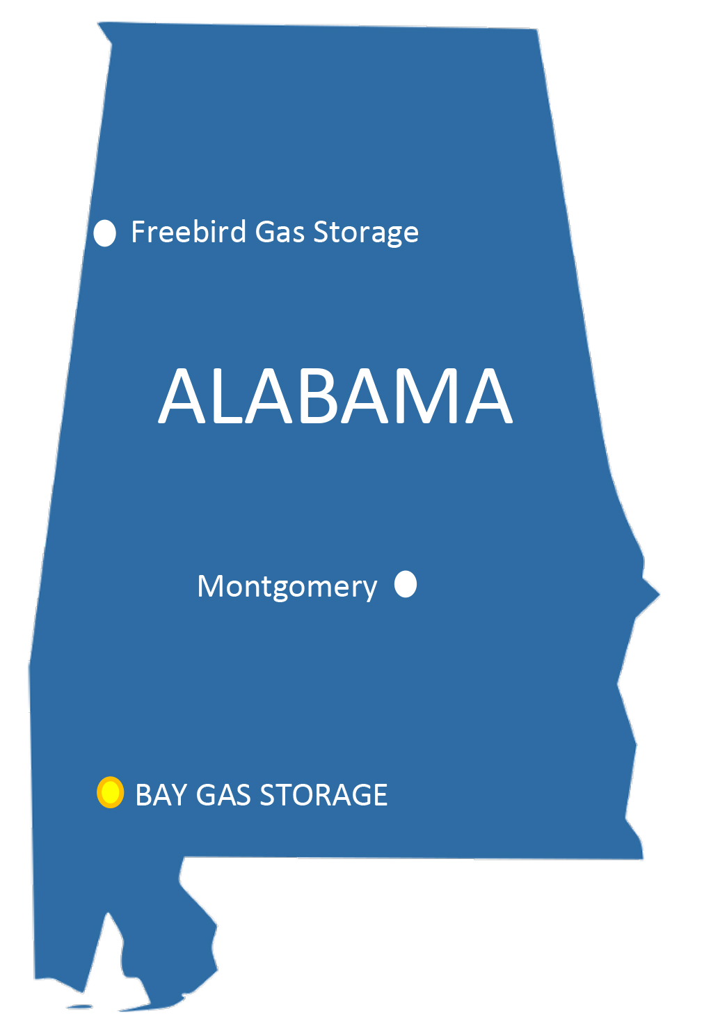 Enstor Bay Gas Storage map