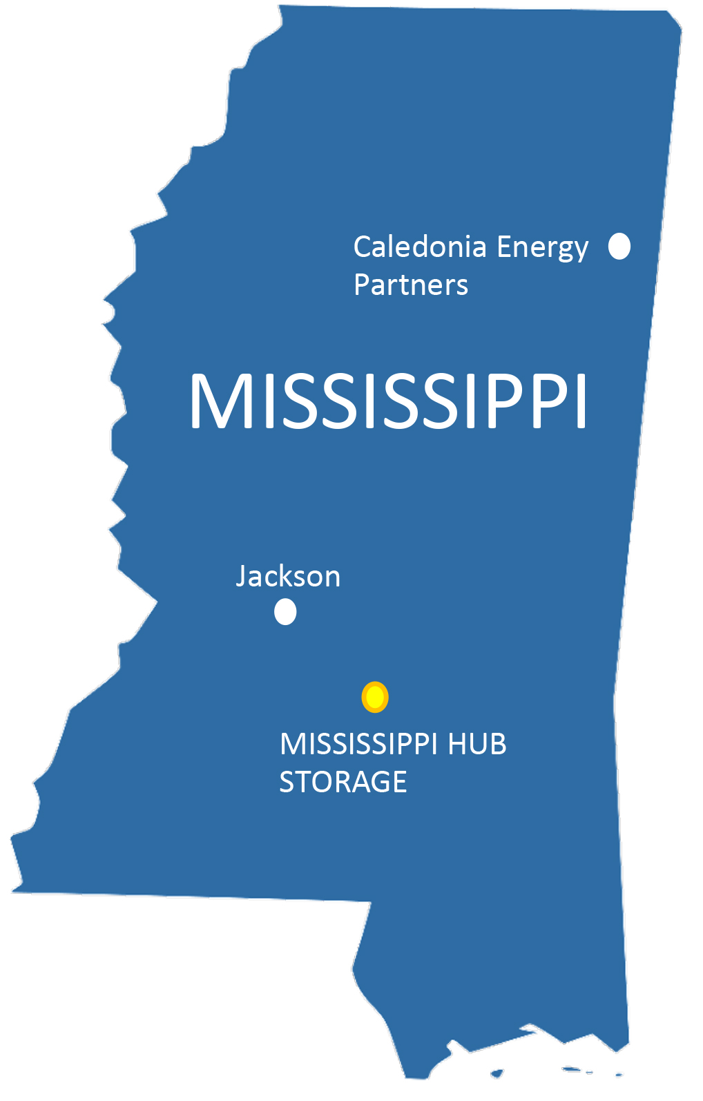 Enstor Mississippi Storage Hub map